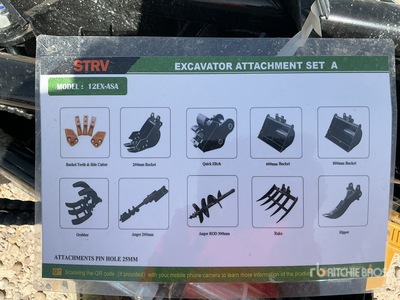 Quantity of (10) 2026 STARVOX 12EX-ASA Excavator Attachments (Unused)