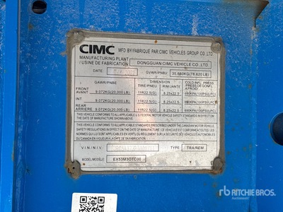 2023 CIMC EX53M3OTC00 53 ft Tri/A Extendable Container Trailer