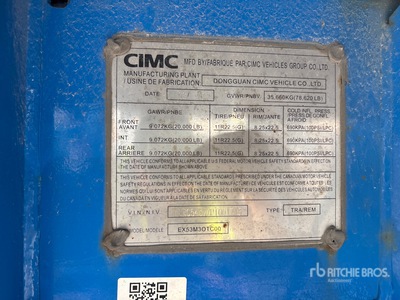 2023 CIMC EX53M3OTC00 53 ft Tri/A Extendable Container Trailer