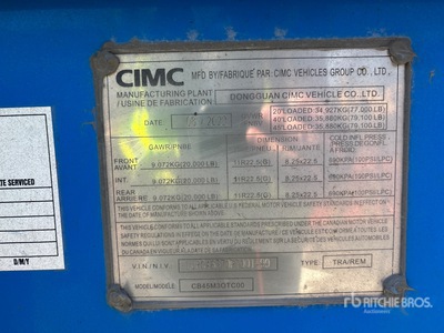 2023 CIMC CB45M3OTC00 Tri/A Extendable Remolque Portacontenedores