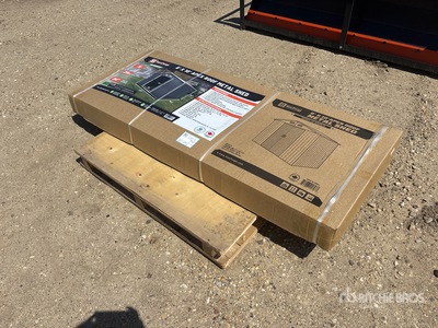 StanForge MS0810 8 ft x 10 ft Galvanized Apex Roof Metal 倉庫 (Unused)