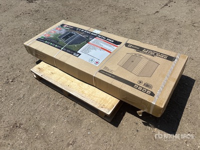 StanForge MS0810 8 ft x 10 ft Galvanized Apex Roof Metal 倉庫 (Unused)