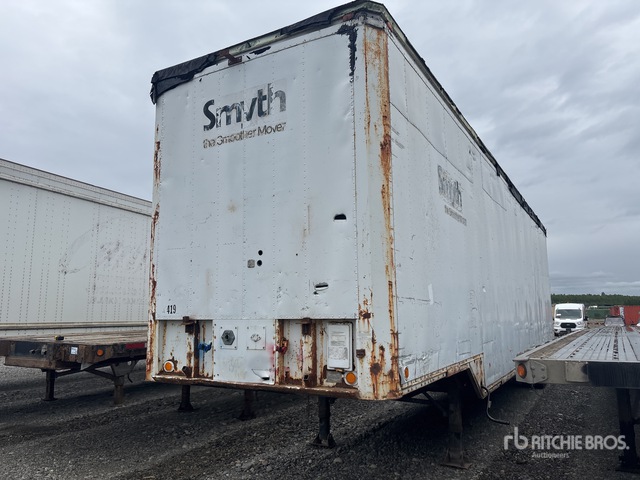 1971 Miller DFV16-33-40SAH 40 ft T/A Van Trailer