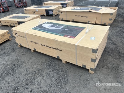 2026 KJ K2223 23 ft x 22 ft Double Garage Metal Opslag Gebouw (Unused)