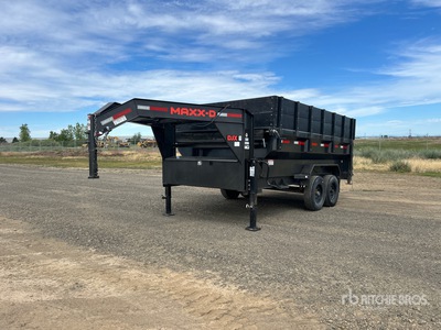 2022 Maxx 14 ft T/A Gooseneck Dump Utility Trailer