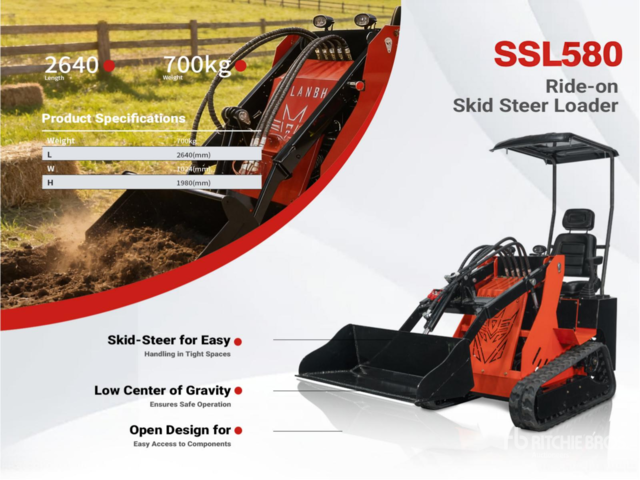 2026 SSL580 Mini Compact Track Loader (Unused)