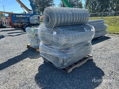 Quantity of (5) 330 ft x 4 ft Galvanized Rolls of Sheep/Goat Fencing (Unused)