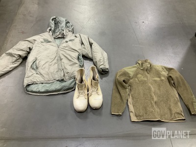 (22) Pairs of Boots, (40) Jackets, (6) Parkas & Assorted Items