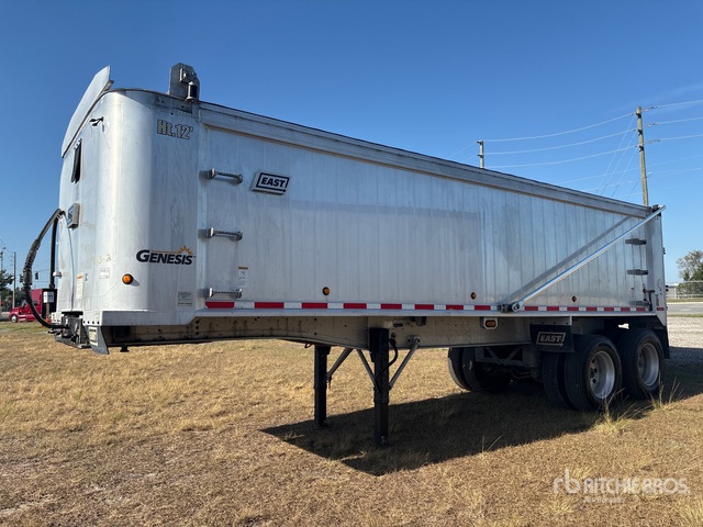 2015 East Genesis 28 ft T/A Aluminum End Dump Trailer