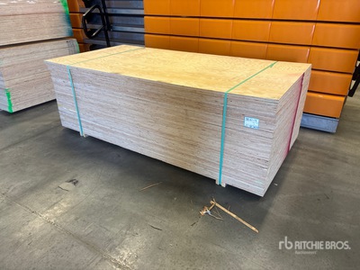 Quantity of (40) 4 ft x 8 ft x 3/4 in G1S (Good 1 Side) Sanded 7 PLY Douglas Fir No Stamp Madera contrachapada (Unused)