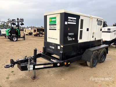 2012 Atlas Copco QAS70JD 56 kW Mobile Generator Set