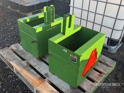 John Deere 600 mm 3-Point Quantity of (2) Counter Weight Plate Carrier Accesorio de barrido