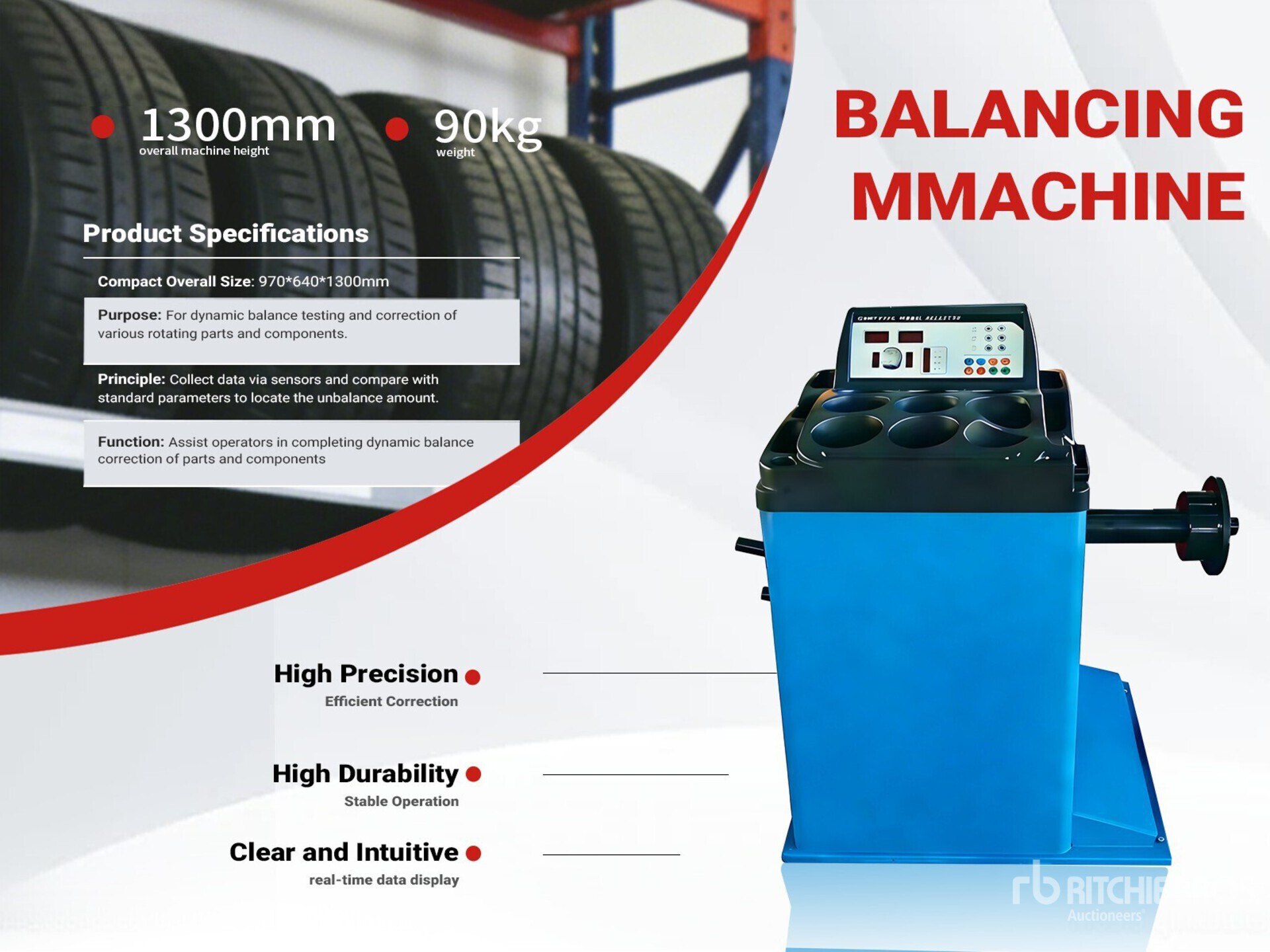 2026 TBM-BLUE Wheel Balancer (Unused)
