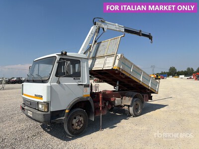 1991 Bonfiglioli 4100 on 1989 Iveco 65.12 4x2 Dump Truck with Crane