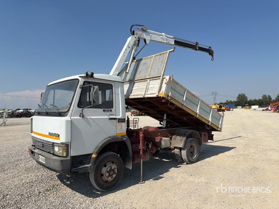 1991 Bonfiglioli 4100 on 1989 Iveco 65.12 4x2 Dump Truck with Crane