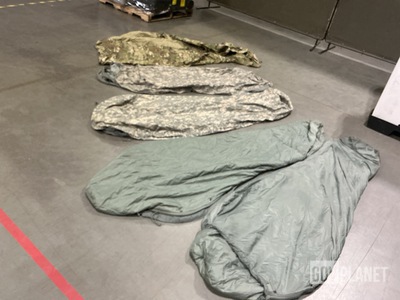 (20) Modular Sleeping Bags, (15) Bivy Covers, (3) Tarpaulins & Assorted Items