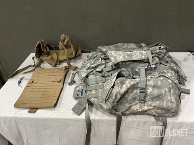 (46) Tactical Load Carrying Vests, (11) Hip Belts & Assorted Items