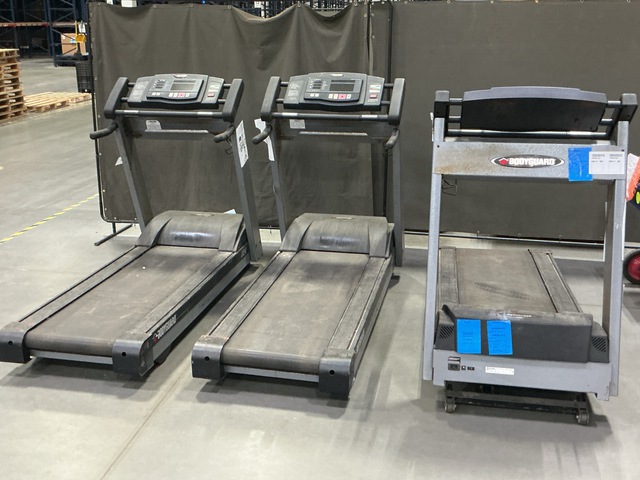 (3) Bodyguard 312-C Treadmills