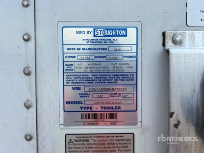 2022 Stoughton ZGPVW-535T-S-C-AR 53 ft x 102 in T/A Van Trailer