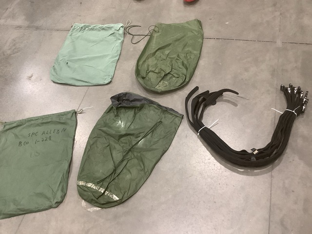 (55) Belts, (53) Clothing Bags, (58) Barracks Bags & Assorted Items