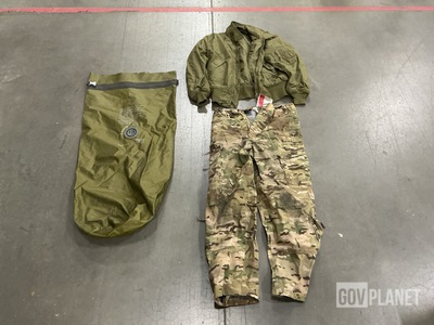 (50) Clothing Bags, (2) Pairs of Extreme Cold Weather Trousers & Assorted Items