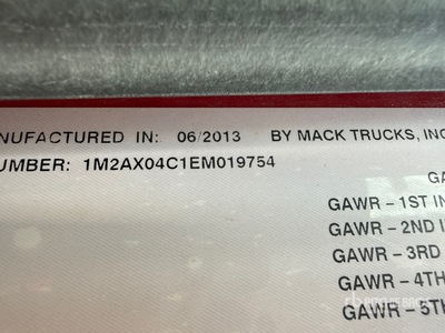 2014 Mack GU713 Granite 8x4 Granite Tri/A Dump Truck
