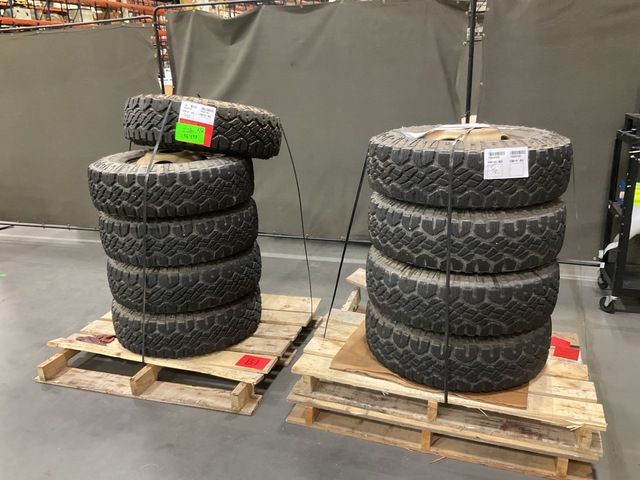 (9) Goodyear LT235/85R16 Tires w/Wheels