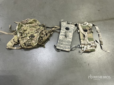 (84) Hydration System Carriers, (6) Field Packs & Assorted Items