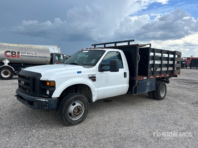 2008 Ford F-350 XL 4x4 Flatbed Dump Truck (Inoperable)