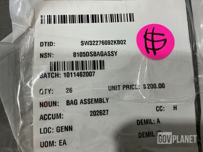 (26) Bag Assemblies, (95) Improved First Aid Kits Pouches & Assorted Items