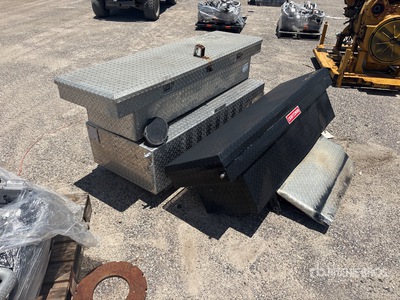 Quantity of (2) Truck Toolboxes & (1) 90 Gal Bed Mounted Fuel Tank - Fits Truck