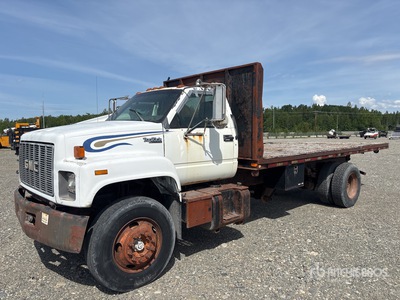 1996 GMC Topkick C7500 4x2 Flatbed Truck (Inoperable)