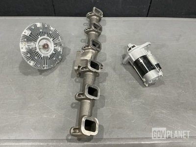 (3) Starters, (1) Impeller Fan, (2) Exhaust Manifolds & Assorted Items