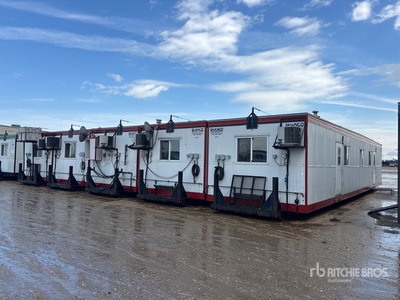 2002 Shanco 5 Unit 56 ft 19 Person Skid-Mounted Double-Ended 5 Unit Camp Camp mobile