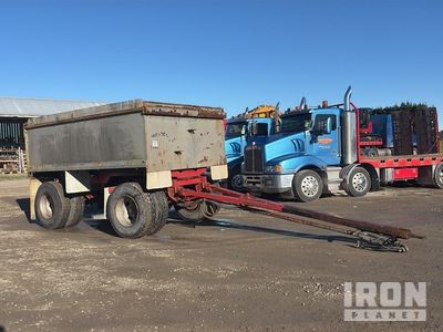 1997 Falcon 3.7 m Pig Drawbar End Dump Trailer