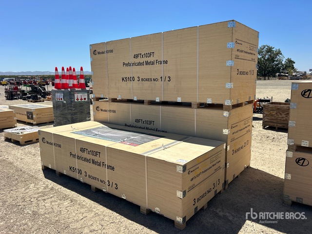 2026 KJ K5100 49 ft x 103 ft Prefabricated Metal Frame Storage Building (Unused)