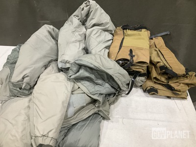 (25) Pairs of Gaiters, (7) Extreme Cold Weather Parkas & Assorted Items