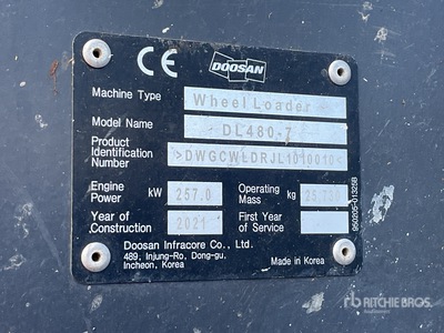 2021 Doosan DL480-7 Wheel Loader