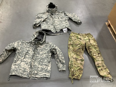 (29) Wet Weather Jackets, (36) Pairs of Trousers, (2) Parkas & Assorted Items