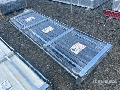 Quantity of (100) 2026 STARVOX S3048F 10' long by 3' 1 1/2" wide Galvalume Corrugated Steel Panels (Black) (Unused)