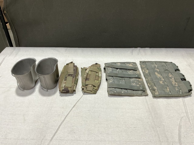 (59) Water Canteen Cups, (280) Tourniquet Pouches & Assorted Items (59) Water Canteen Cups, (280) Tourniquet Pouches & Assorted Items