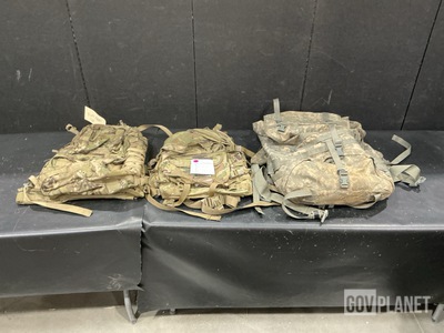 (2) MOLLE Rucksack Sets, (43) Assault Packs & Assorted Items