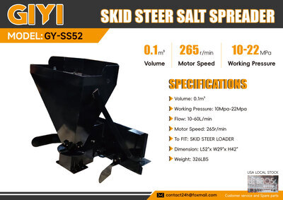 2026 GIYI GY-SS52 Skid Steer Salt Spreader (Unused)