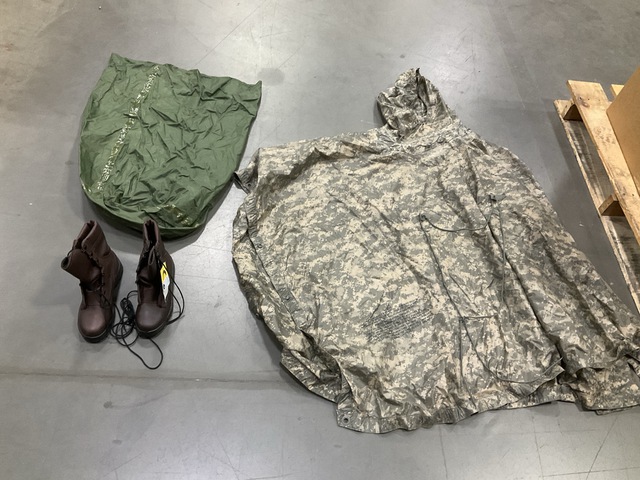 (7) Pairs of Women's Safety Boots, (12) Wet Weather Ponchos & Assorted Items (7) Pairs of Women's Safety Boots, (12) Wet Weather Ponchos & Assorted Items