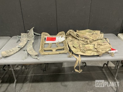 (7) Enhanced Frame Shoulder Straps, (11) MOLLE Pack Frames & Assorted Items