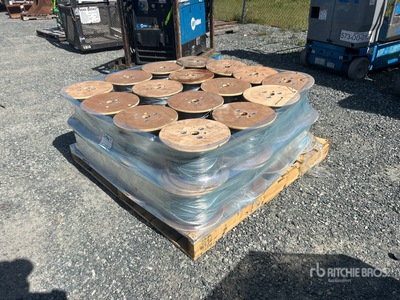 Quantity of (32) Spools of 12 Gauge Smooth Wire (Unused)