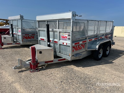 2024 N & N Trailers 12 ft T/A Dump Utility Trailer (Unused)