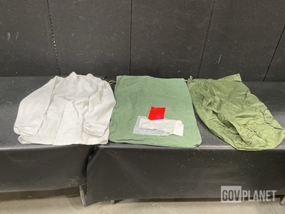 (48) Barracks Bags, (8) Women's Food Service Uniform Smocks & Assorted Items