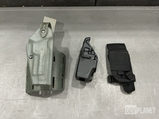 (92) Leg Rigs, (24) Individual Holsters, (16) Taser Holsters & Assorted Items
