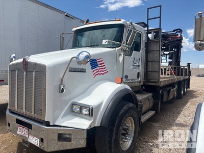 2019 Palfinger PK 50002 EH 37040 lb Knuckle Boom on 2020 Kenworth T800 Wide Hood 10x4 Camion plataforma con grua